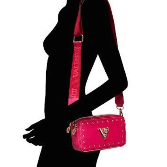 NWT Valentino Orlandi Pink Studded Crossbody Bag with detachable strap - Picture 2 of 6